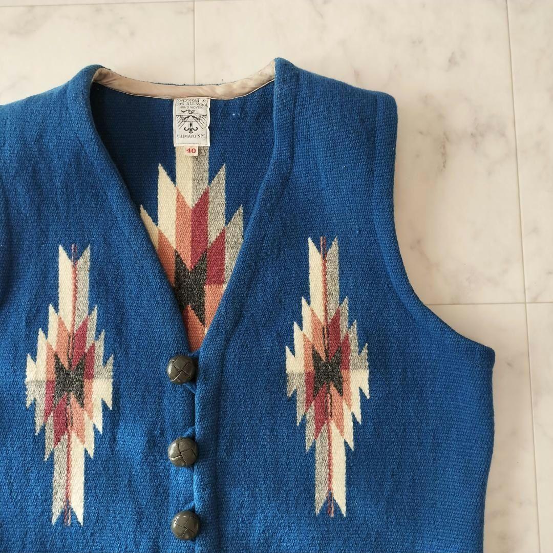 希少 赤タグ ORTEGA’S ブルー 40 ポインテッドチマヨベスト オルテガ