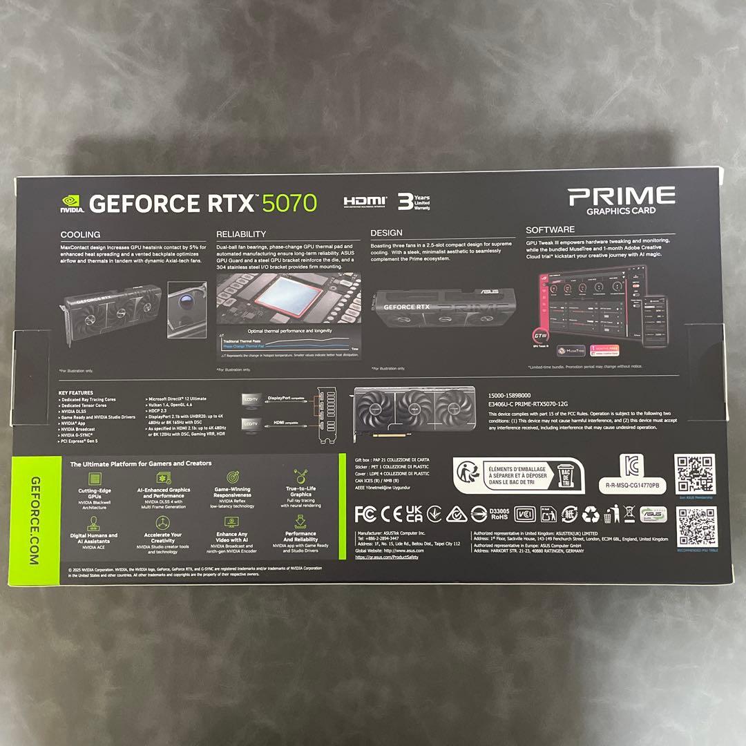 新品未開封 ASUS PRIME GEFORCE RTX 5070