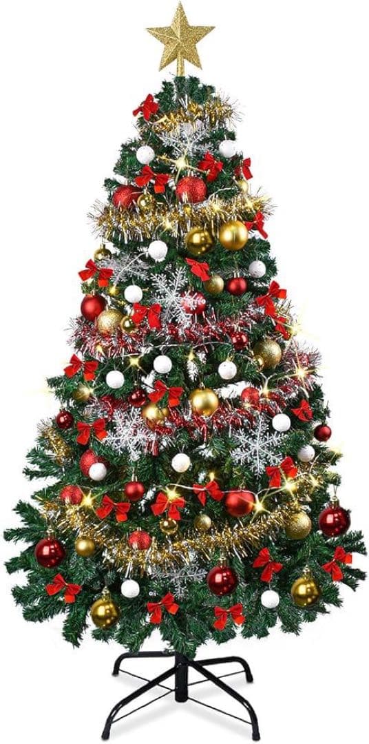 栄　2個おまとめ　クリスマスツリーセット 150cm LED飾りライト