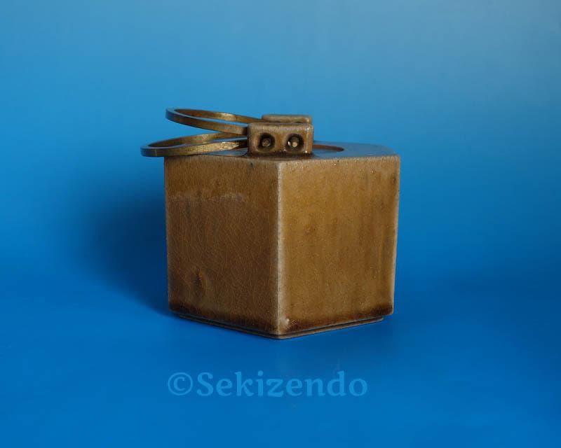 京焼　清水焼　六角 象嵌　草花文 水注　ティーポット　宝瓶 550ml 2545