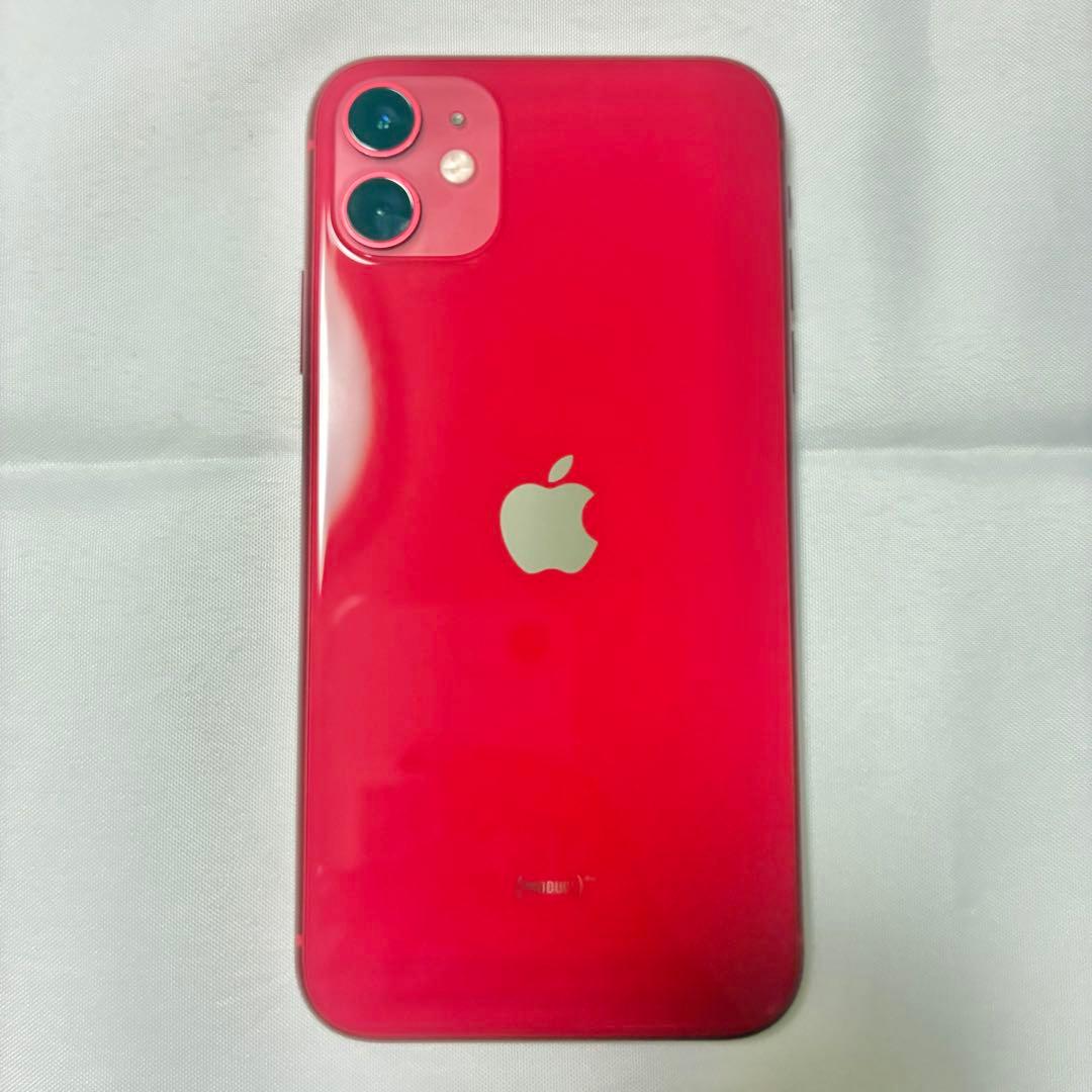 iPhone11 128GB レッド イヤフォン・ACアダプタ付き