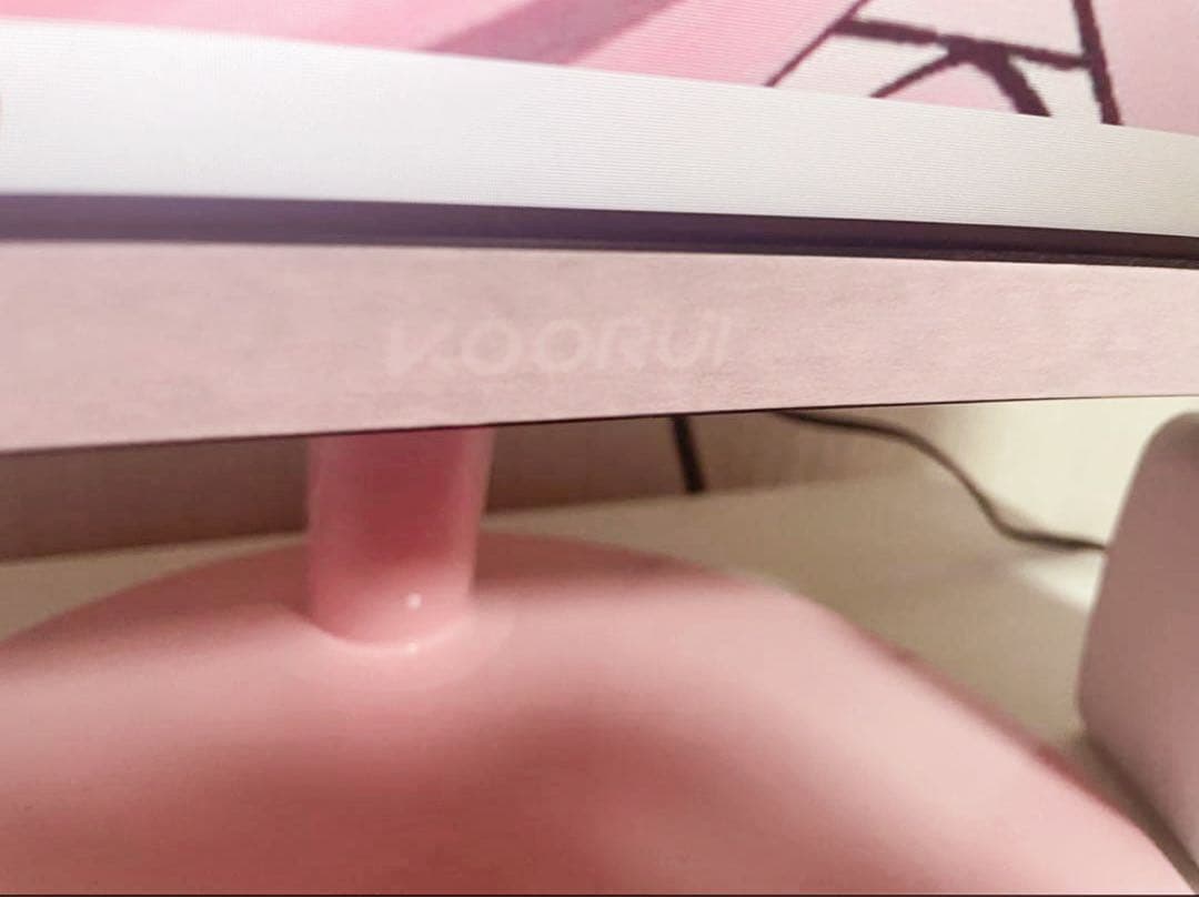 KOORUI ︴23.6インチ 湾曲ゲーミングモニター ♡個人塗装 ピンク♡