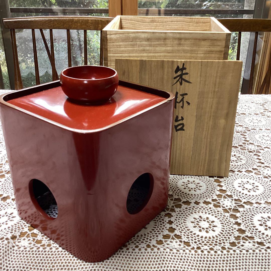 k2f3 朱杯台　漆器　年代物