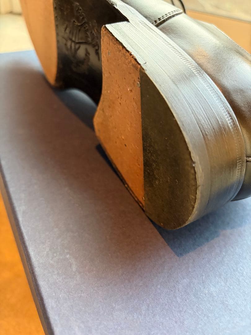 ジャランスリウォヤ 黒 レザー ストレートチップ レザーソール ビジネスシューズ