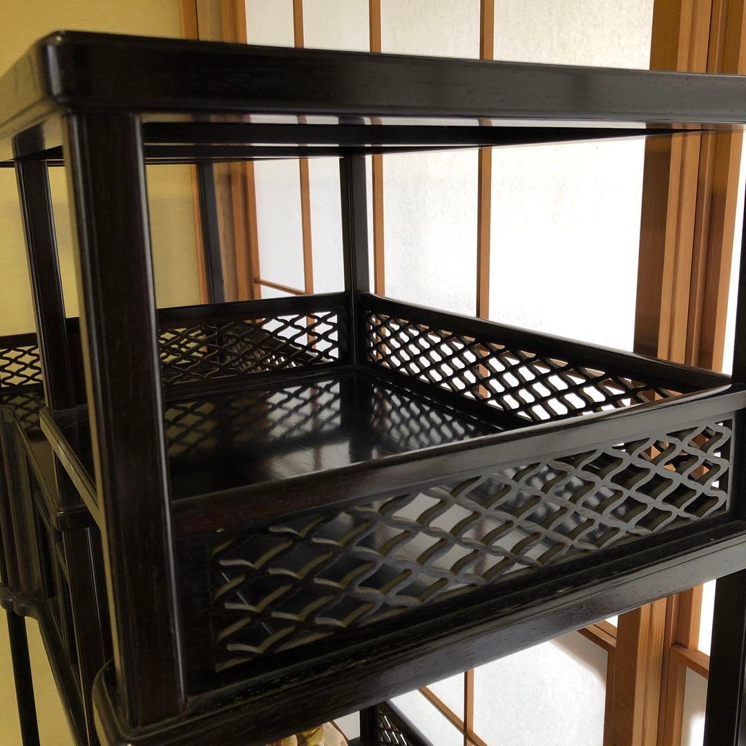 高級 茶棚 飾り棚 木製