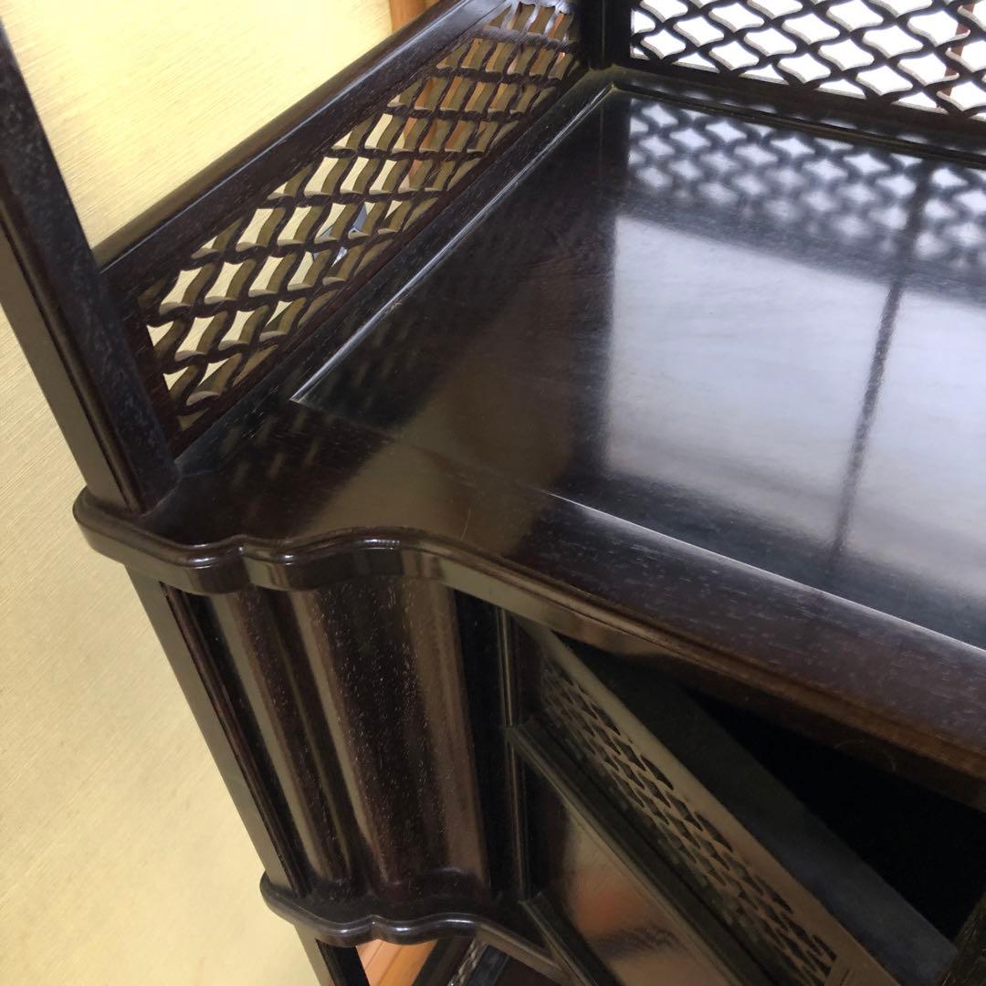 高級 茶棚 飾り棚 木製