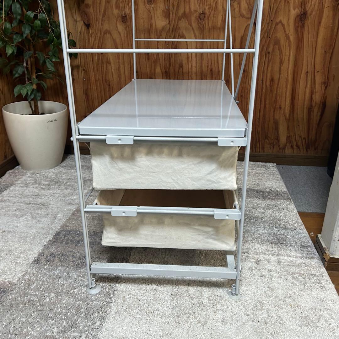 都内23区送料無料❗️ 無印良品　スチールユニットシェルフ　ワードローブ収納付き✨