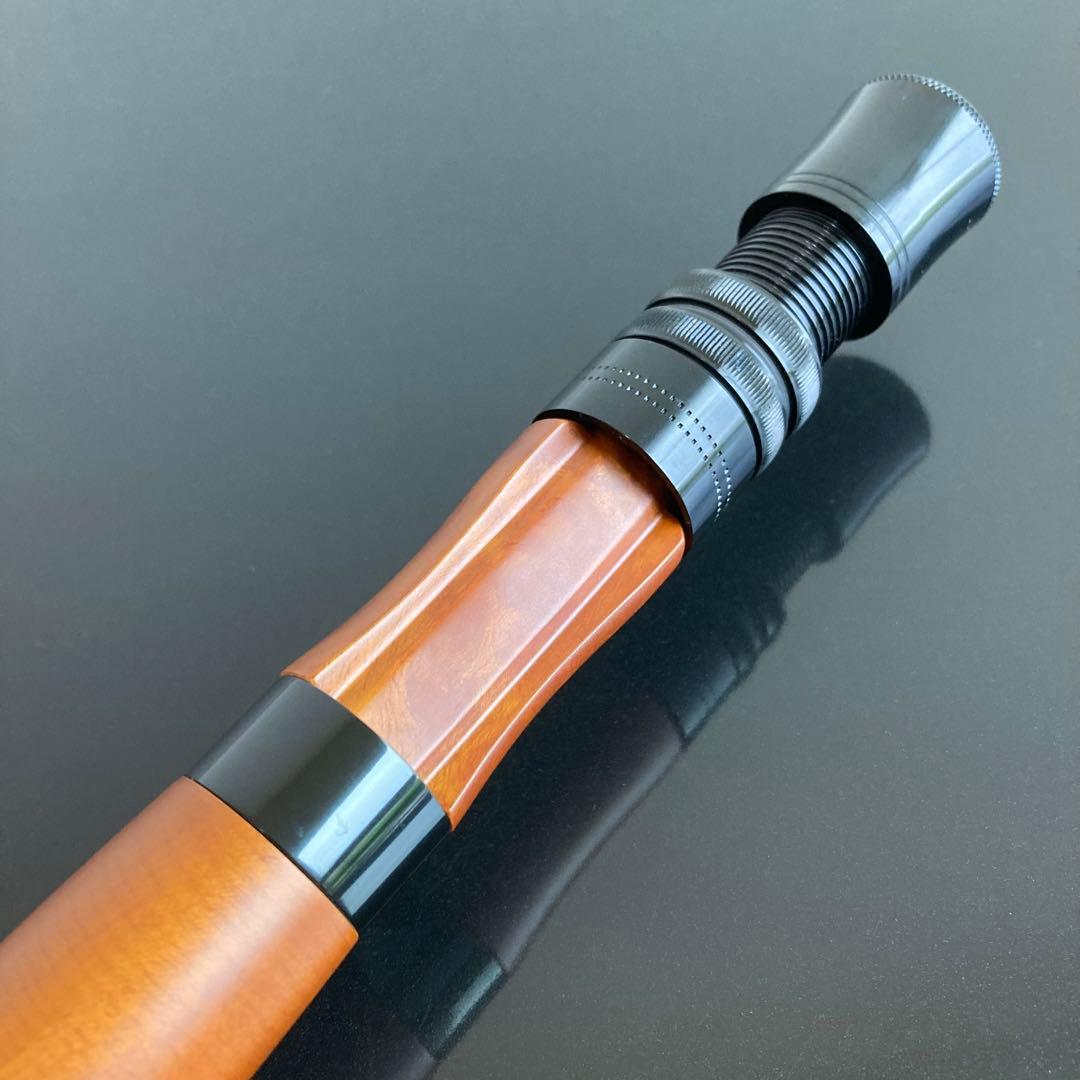 【新品】ロッドビルディング 天然木／ブラック ストレートグリップ トラウト