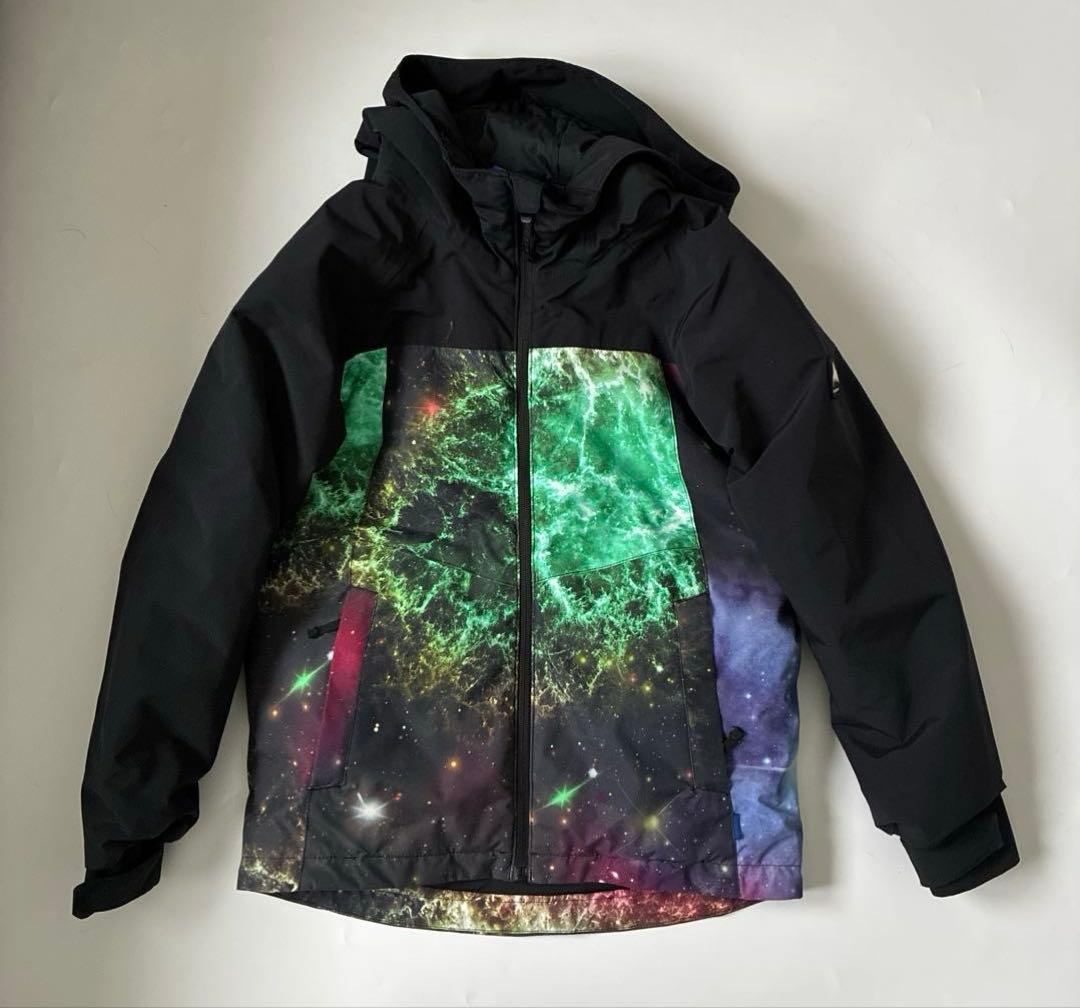 BURTON子ども用スノーボードウェア 上下セット宇宙柄黒　S M