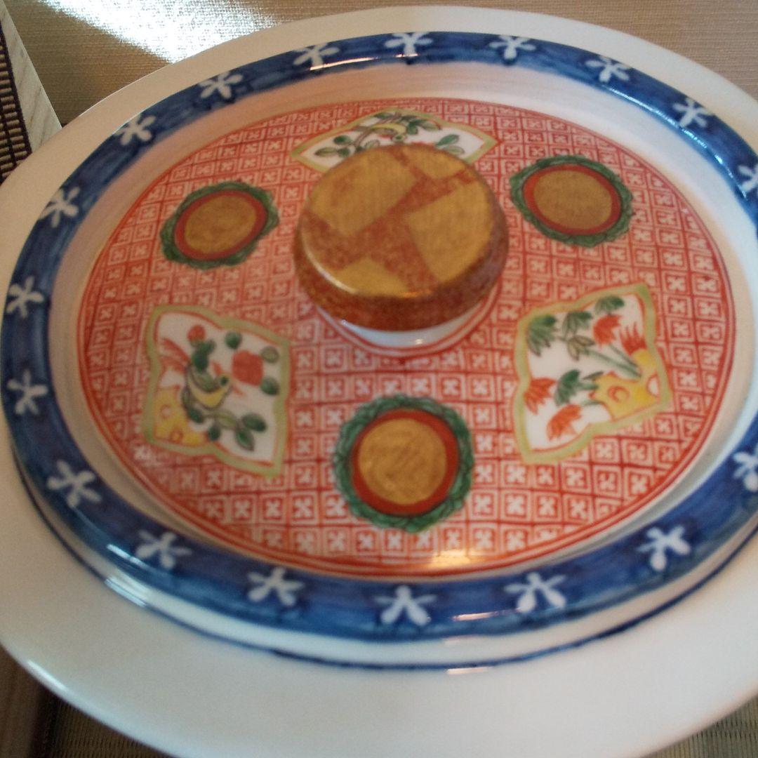 水指 景徳鎮染付竹絵末広形