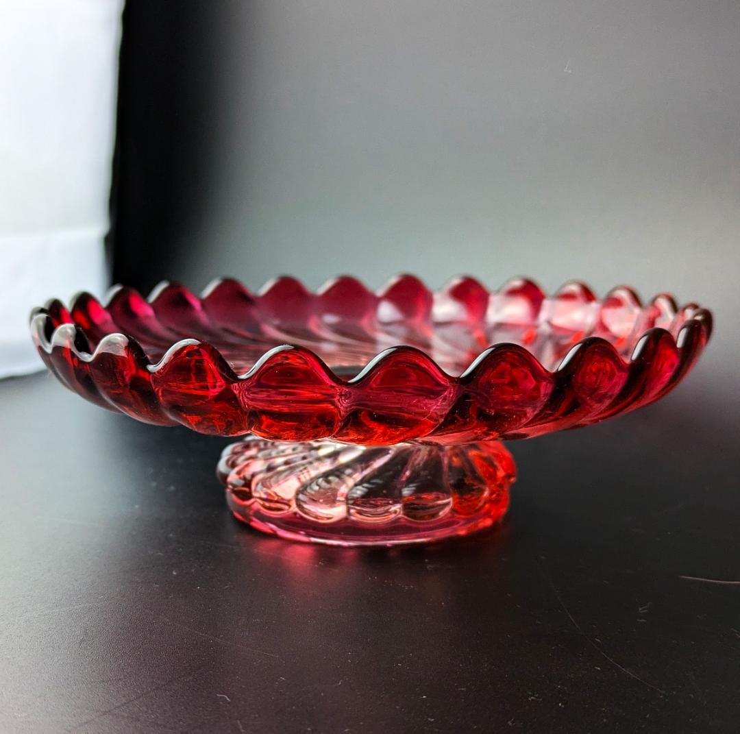 リビングを華やかに★オールドバカラ バンブー 15㎝センターピースフランス