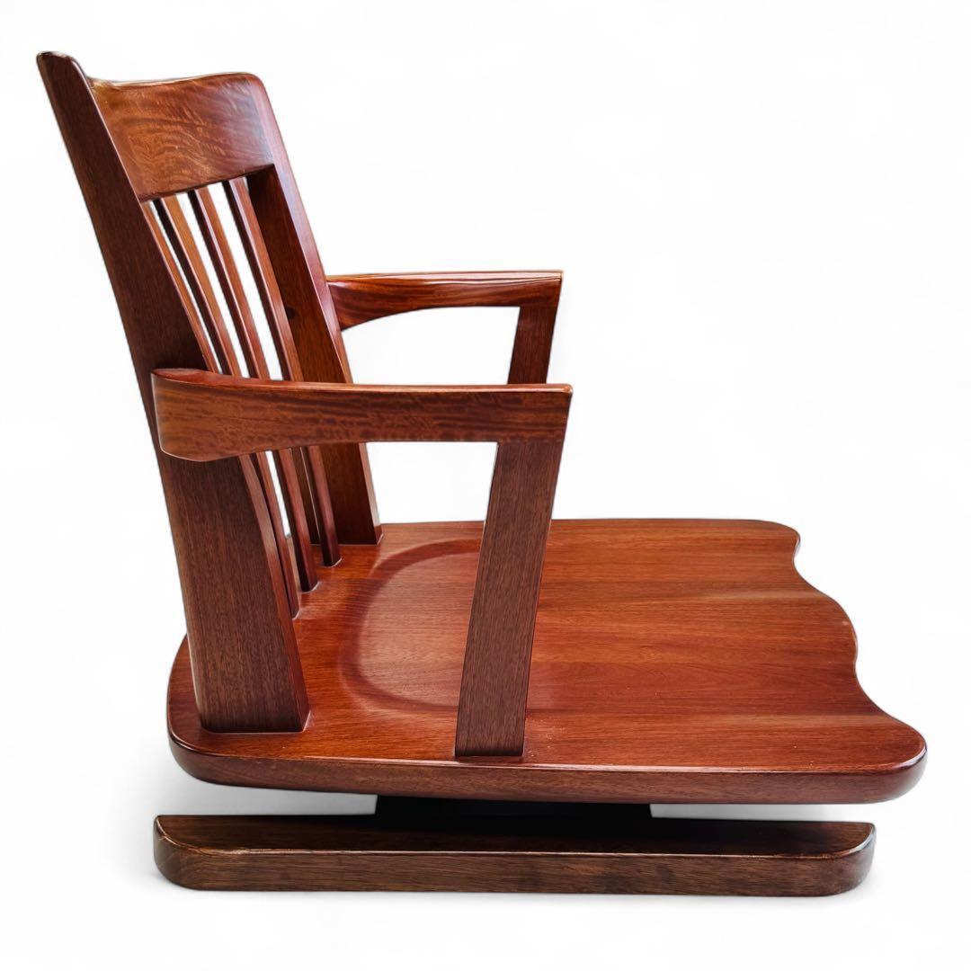 【良品】 大塚家具 ローチェア 回転式 座椅子 和風 モダン 天然木 2