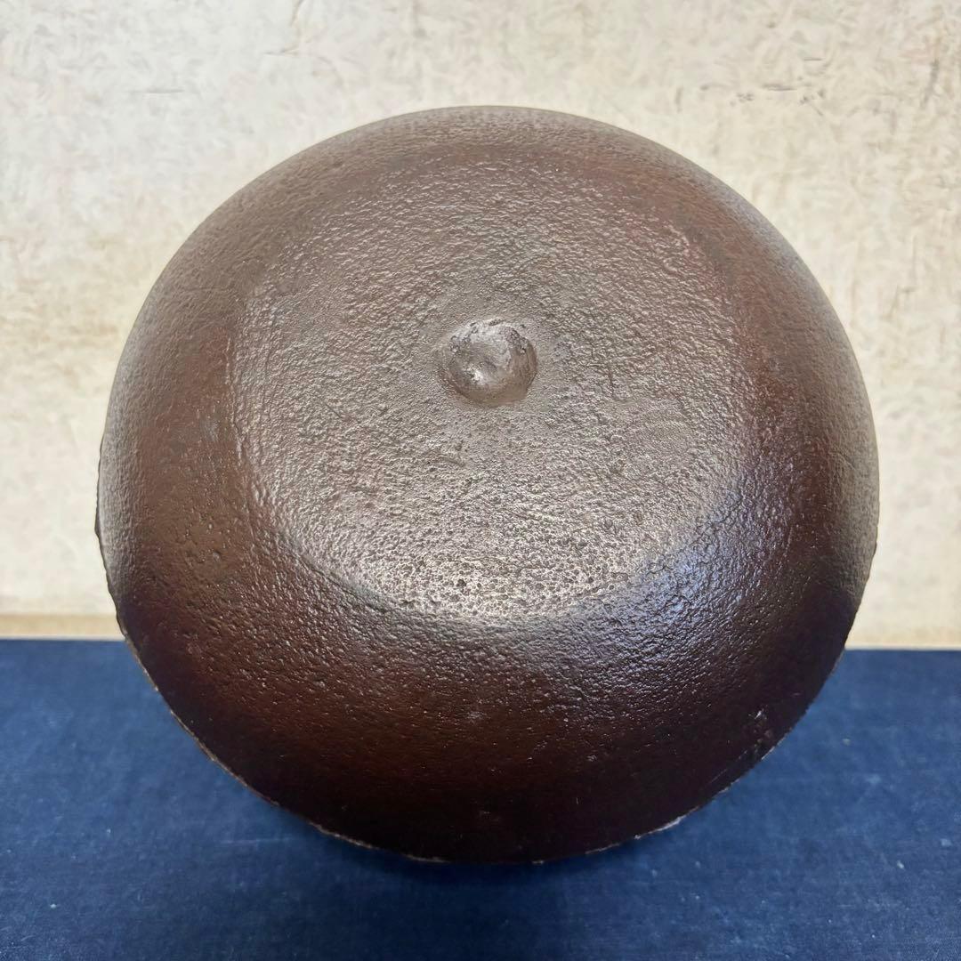 人間国宝敬典造茶釜 風炉 電熱器 唐銅面取風炉 桐地紋真形釜 野々田製電熱器