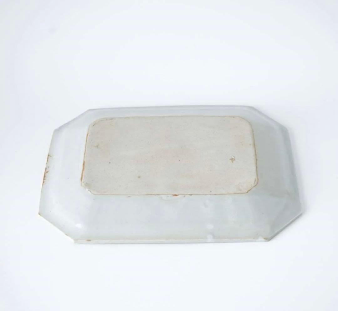 【希少】【未使用・新品】角田淳・すみ切り長方皿（大）/ 灰釉