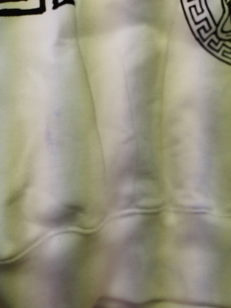 VERSACE ロゴトレーナー ホワイト 変色あり