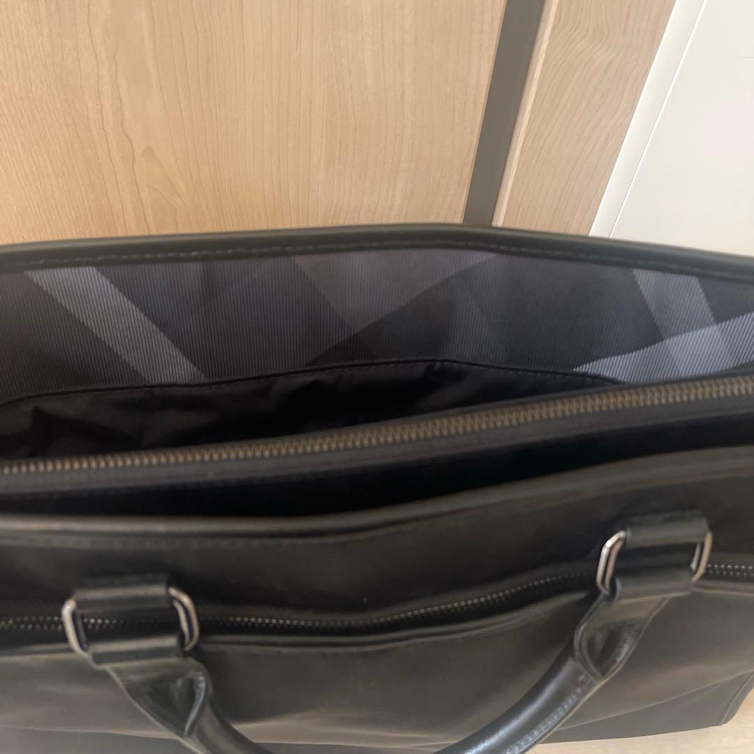 【美品】Burberry BLACK LABELビジネスバッグ 黒 ショルダー有