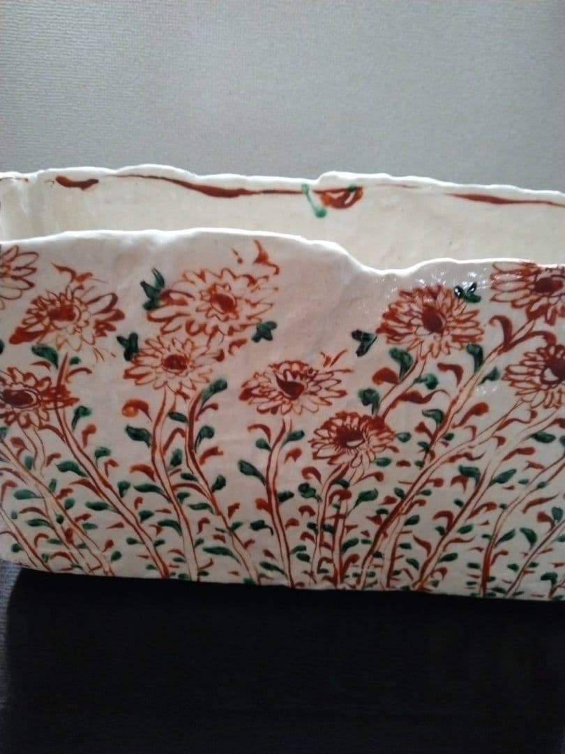 黒岩卓実　赤絵　花器