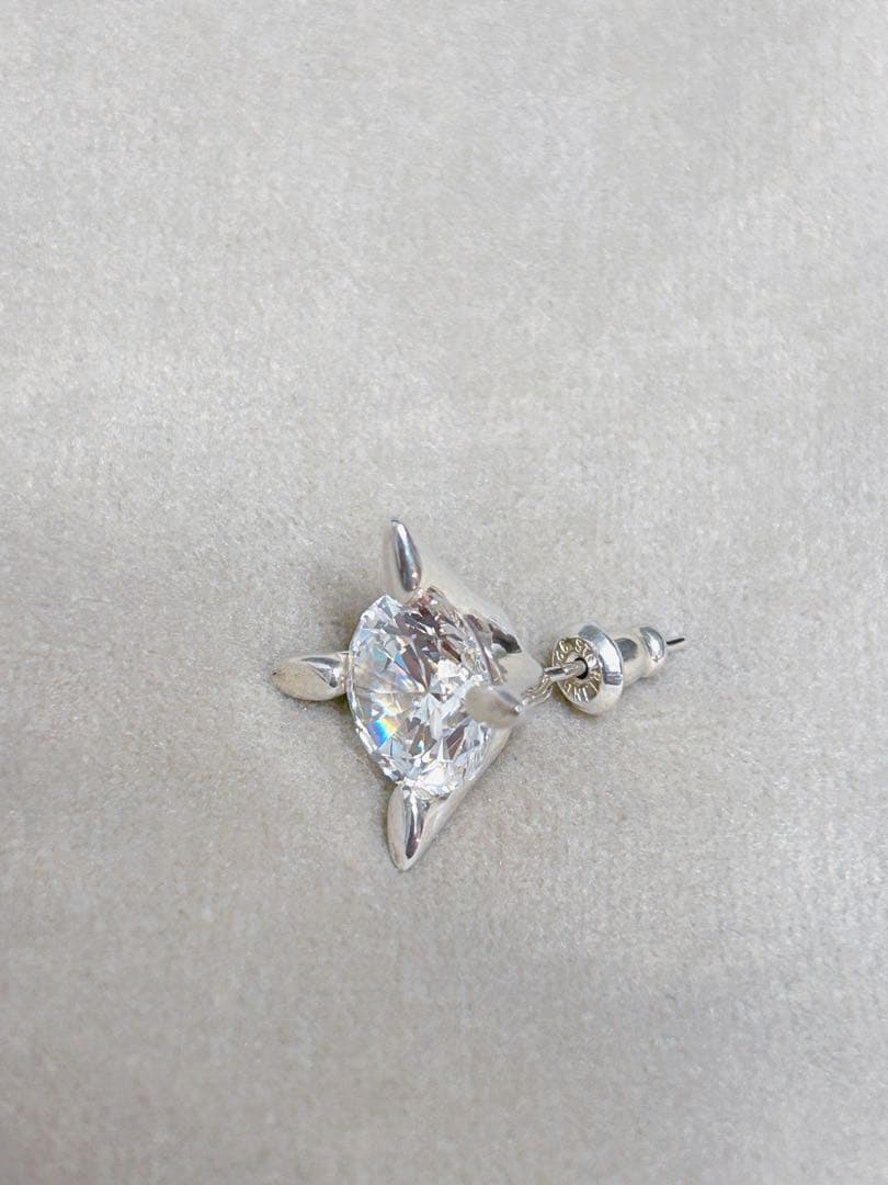 e.m. 片耳用ピアス 3点セット シルバー925 ジルコニア