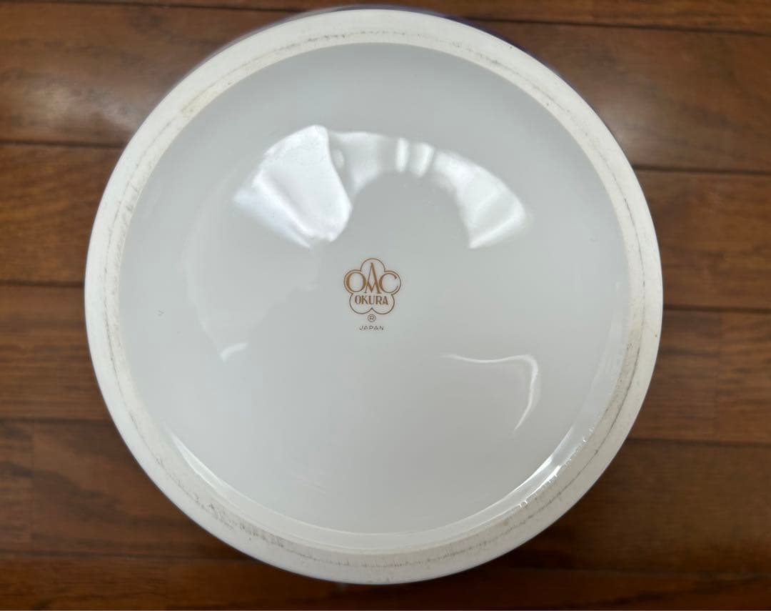 OKURA大倉陶園　ブルーローズ花瓶