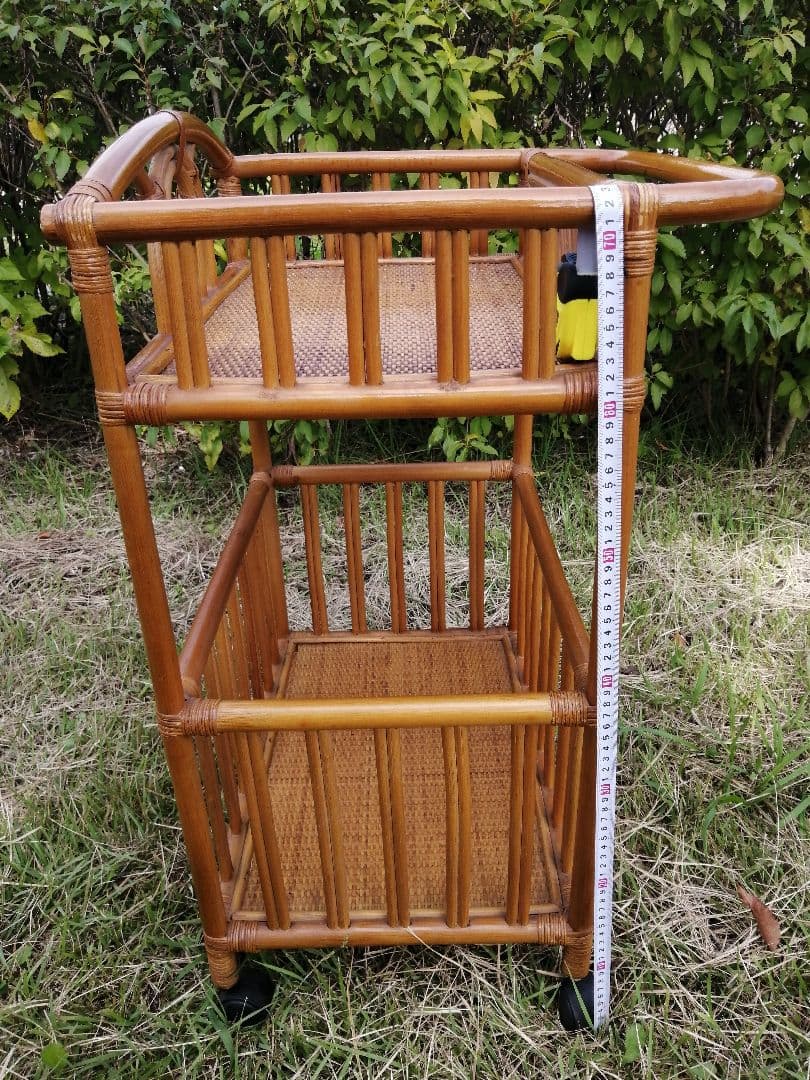ヴィンテージ　コイズミ　ラタン　ランドリーラック　ランドリーバスケット　脱衣籠