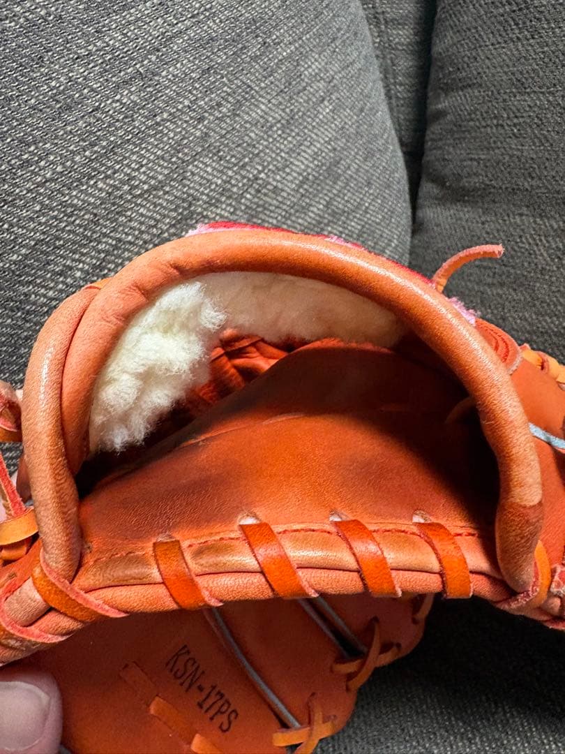 スラッガー KSM-17PS 軟式グローブ 投手用　右投げ オレンジ