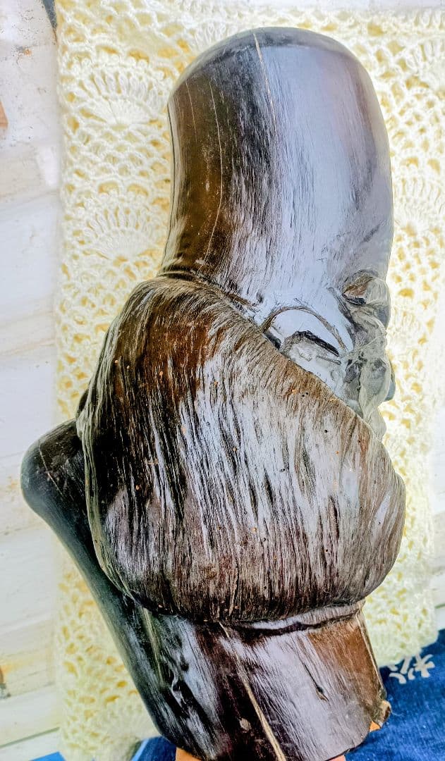 自然天然素材(木)の木彫時代物作者不明作印アリ中国と思れますとても珍です