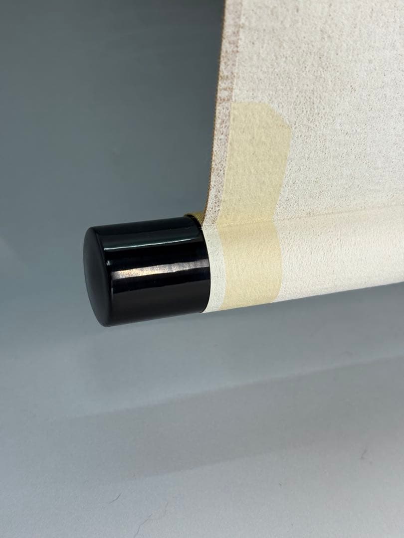 【中古品】大亀老師筆　立雛　『桃花依旧笑春風』共箱