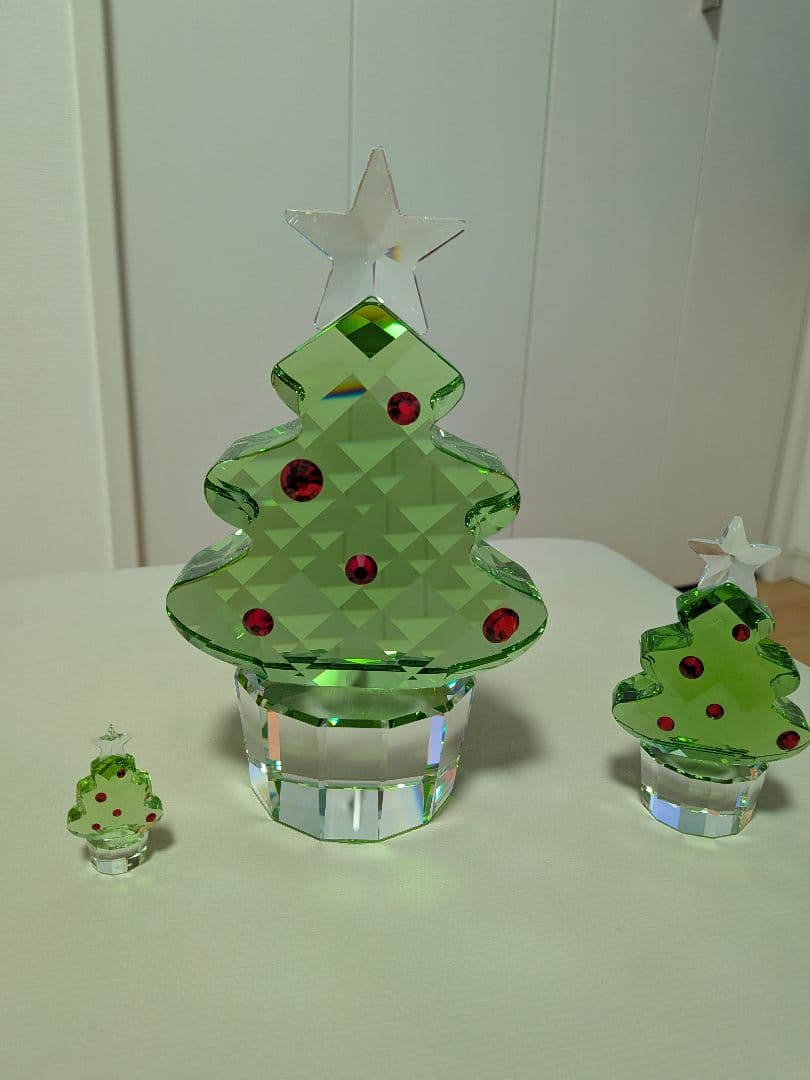 スワロフスキー　クリスマスツリー　大サイズ　高さ約18cm