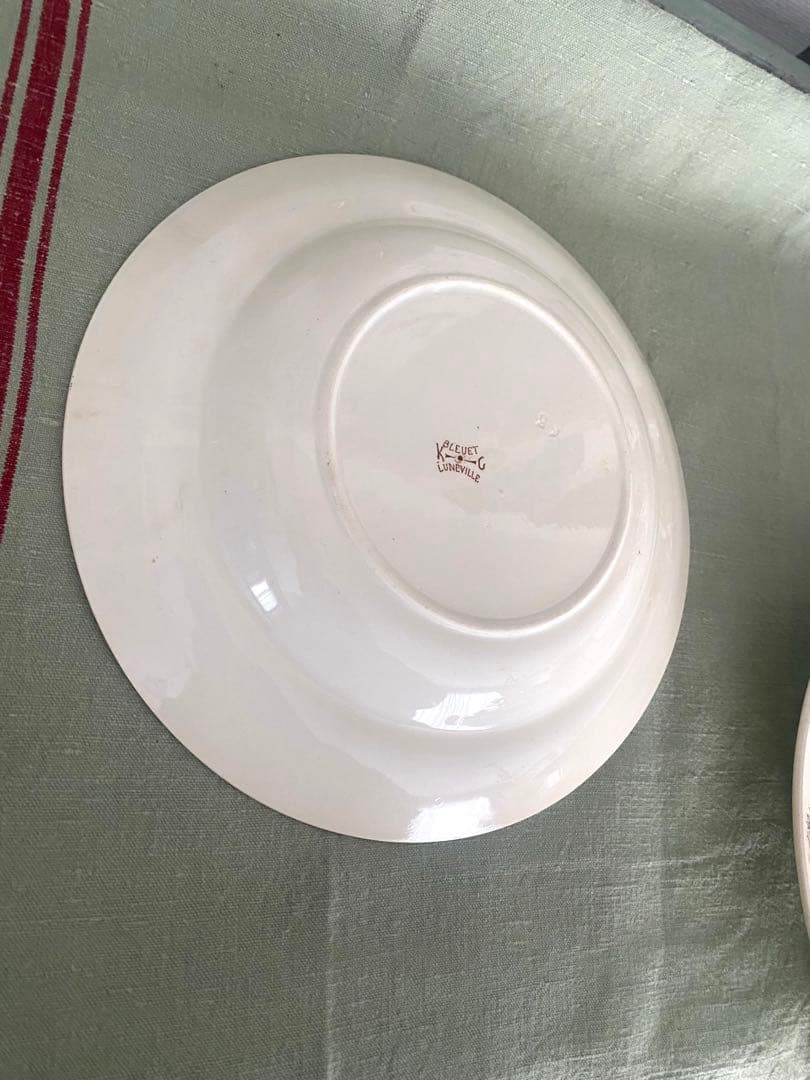 フランスアンティークLunevilleリュネヴィルBLEUET矢車菊 深皿【A】