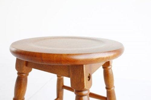 カスタマイズハイスツール 天然木オークラバーウッド シンプル