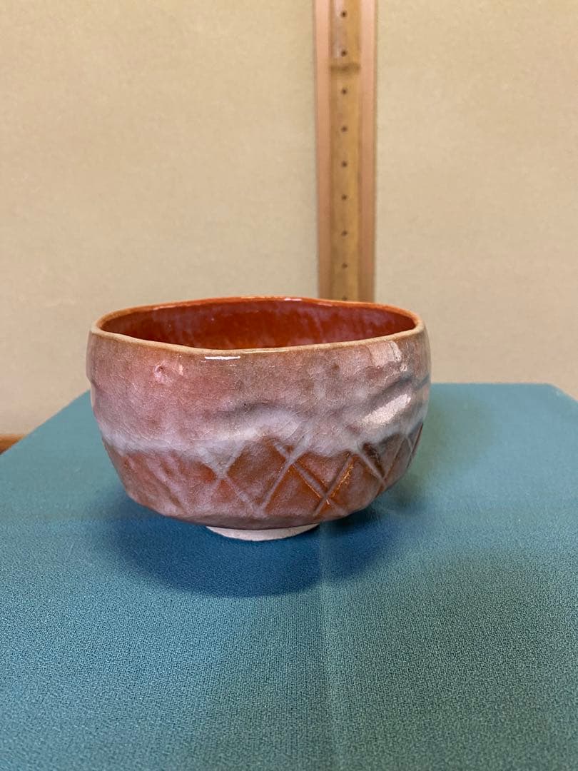 【本日限定】茶道具/五つ印赤茶碗 小川長楽 赤茶碗 共箱