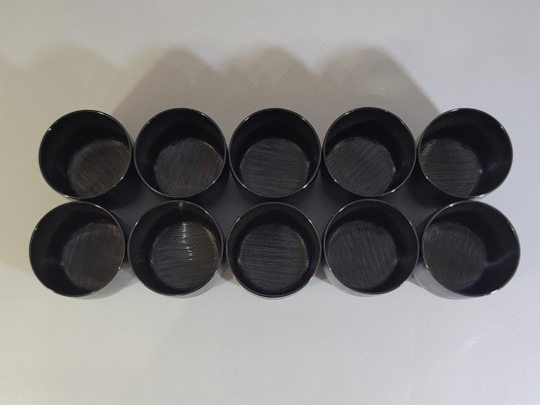 DT349 本漆 刷毛目 小吸物椀 十客 時代物 美品