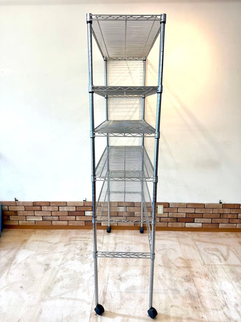 Luminous スチールラック 高さ202cm 5段 キャスター付き