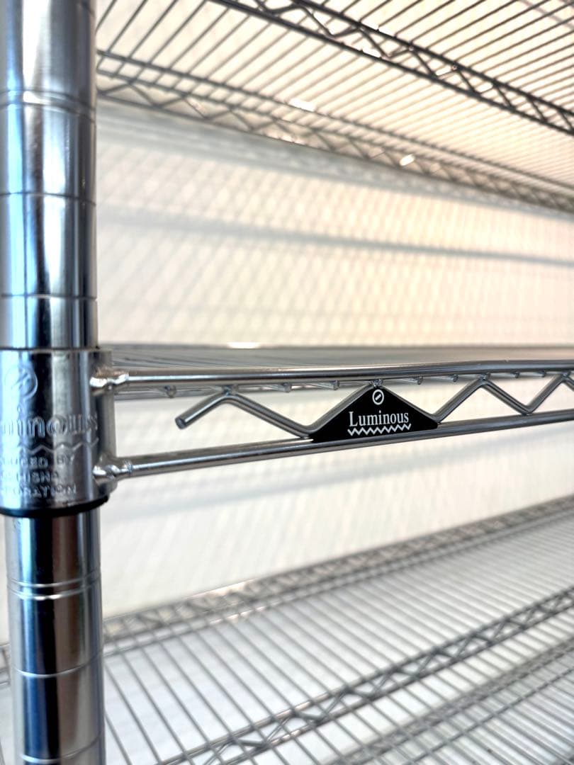 Luminous スチールラック 高さ202cm 5段 キャスター付き