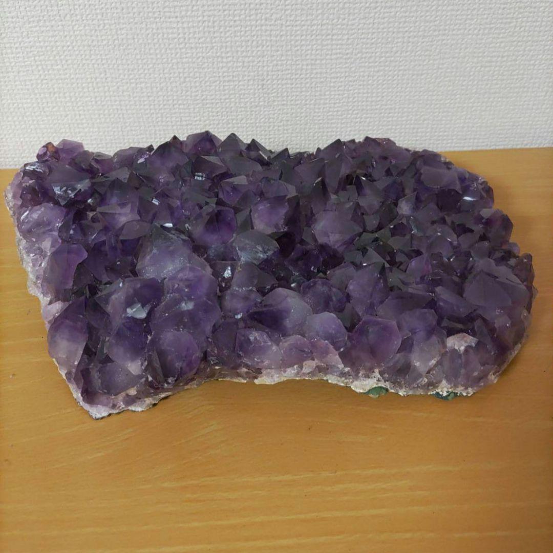 台座付き美結晶☆天然石アメジストクラスター原石パワーストーン鉱物4.2kg紫水晶