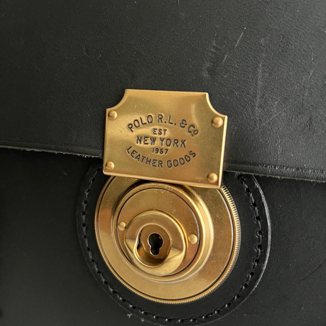 ポロラルフローレン ヘリテージ ブリーフケース ビジネスバッグ 黒 2way