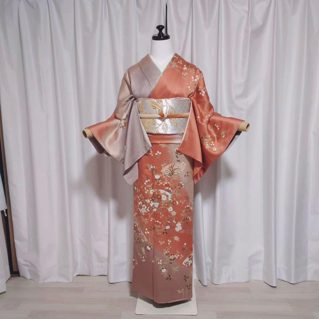正絹　友禅　訪問着　フルセット　長沼静着物学院　ミト