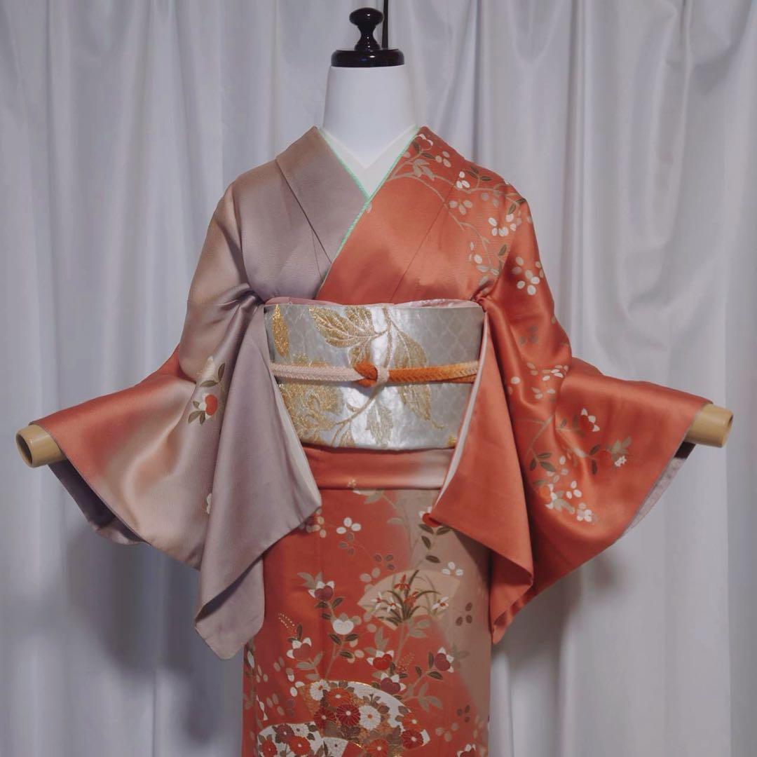 正絹　友禅　訪問着　フルセット　長沼静着物学院　ミト