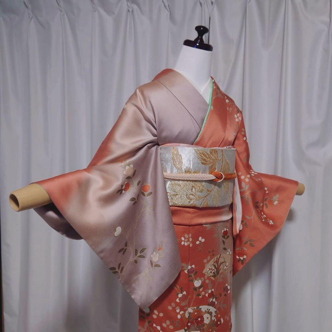 正絹　友禅　訪問着　フルセット　長沼静着物学院　ミト