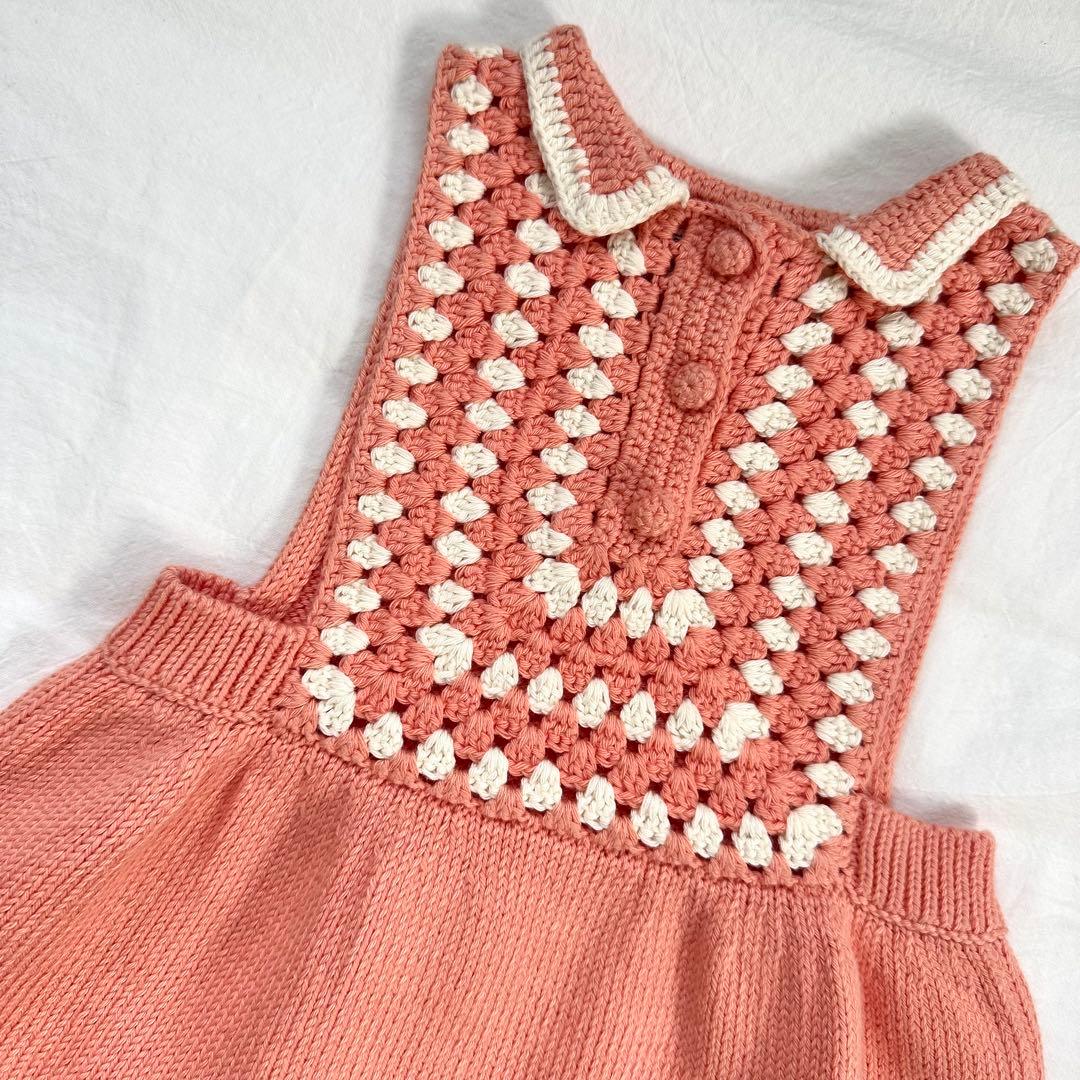 misha and puff コットンニットロンパース 18-24m