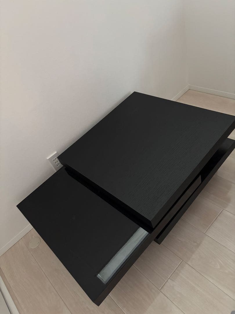 ブラックリビングテーブル