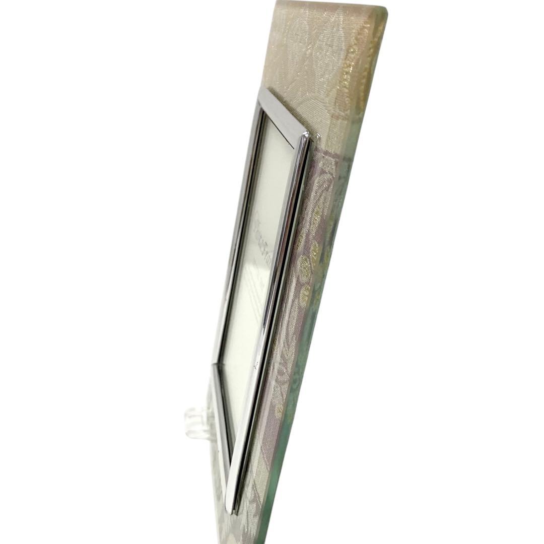 フォトフレーム ガラス製 正絹帯地使用 新品 未使用品