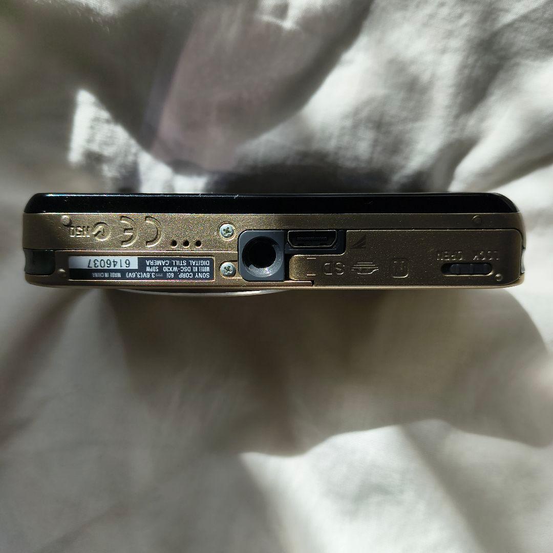 名機 SONY サイバーショット DSC-WX30｜オールドコンデジ　ゴールド