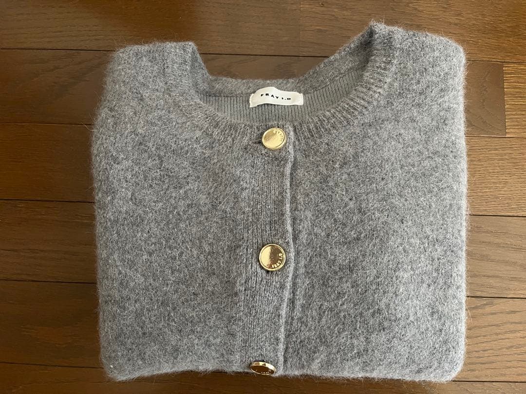 fray id フォックスウールニットジャケット