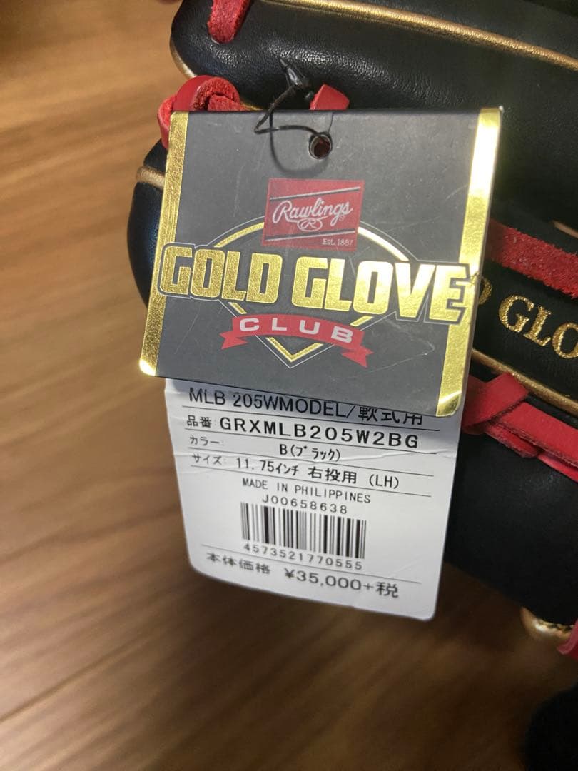 Rawlings MlB 205WModel 軟式 黒 グローブスタンド付き