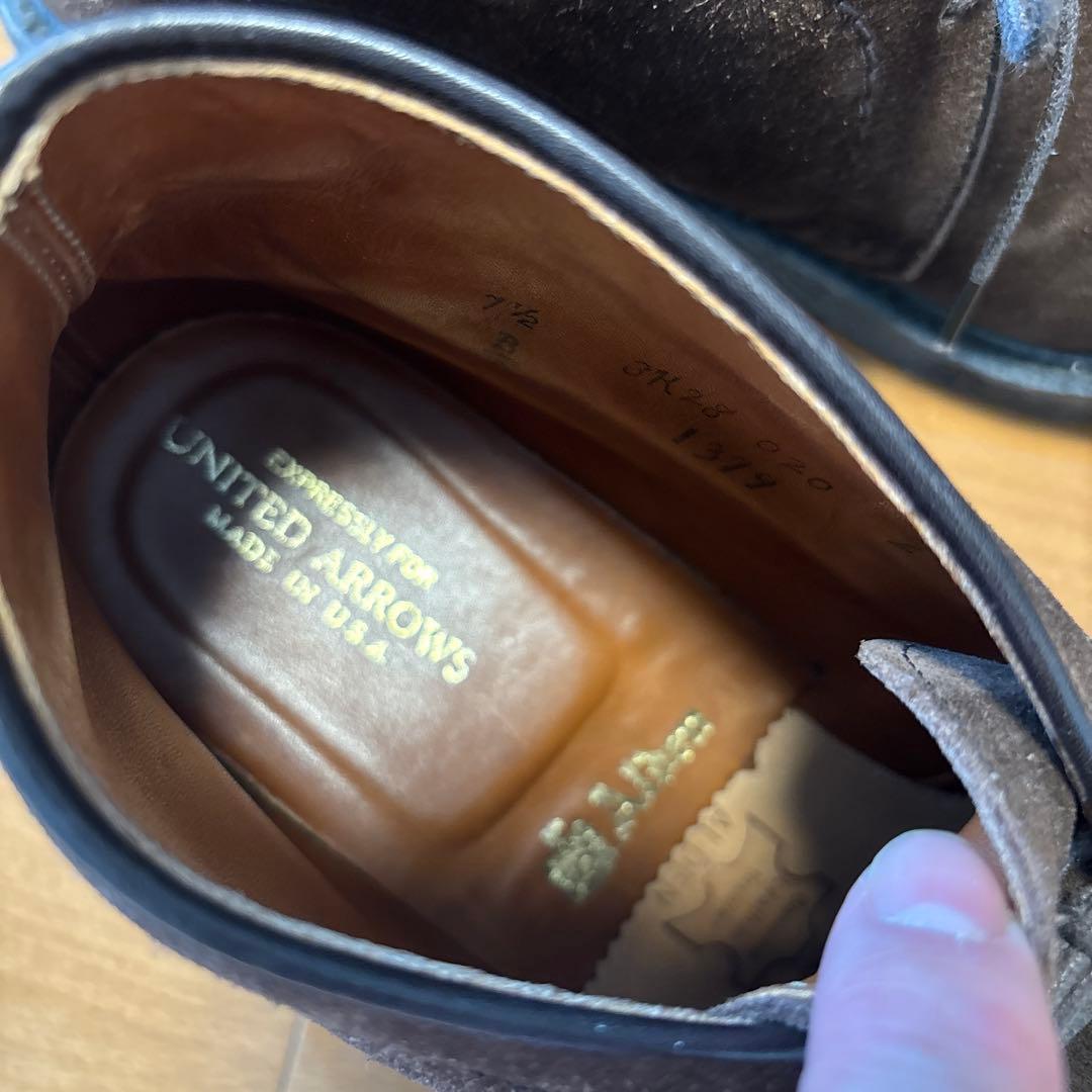 限定コラボユナイテッドアローズ×オールデン チャッカーブーツ7.5別注ブラウン