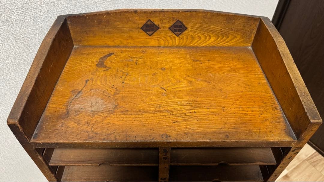 カルテ棚　木製収納棚 引き出し付き