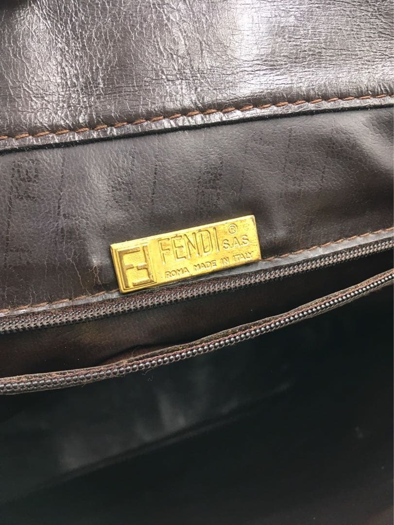 フェンディ　ヴィンテージ　ズッカ柄　ハンドバッグ