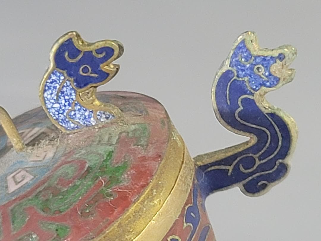 DT718 中国 七宝 香炉 六件 まとめて