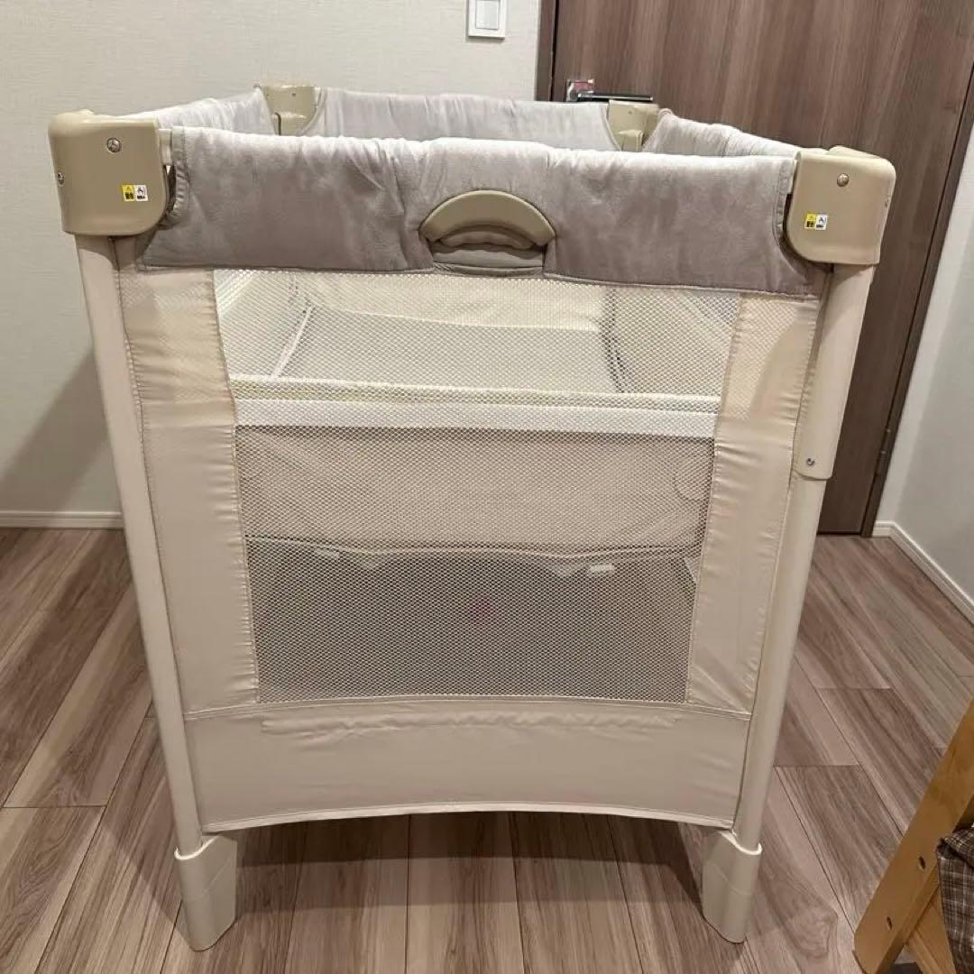 Aprica アップリカ ココネルエアー ベビーベッド 折り畳み ベージュ